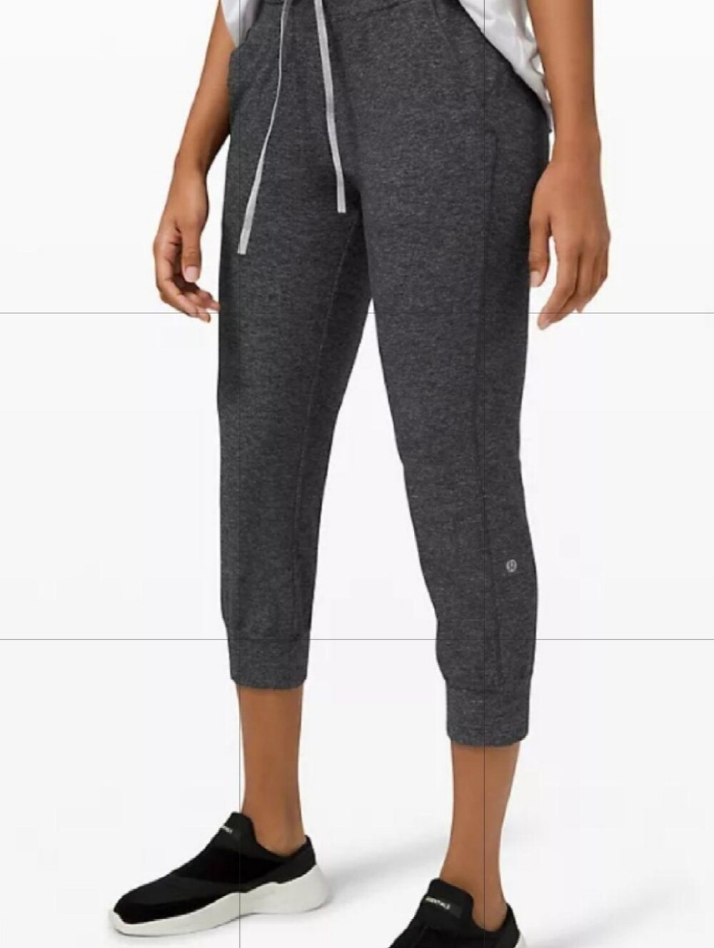 Lululemon Ready to Rulu Jogger Crop Heathered Charcoal Grey Size 10 Butter Soft